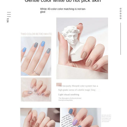 10ml Pink Water-based Nail Polish Long Lasting Tearable Quick Dry No Bake Semi-permanent Varnish DIY Fashion Manicure 6 Color