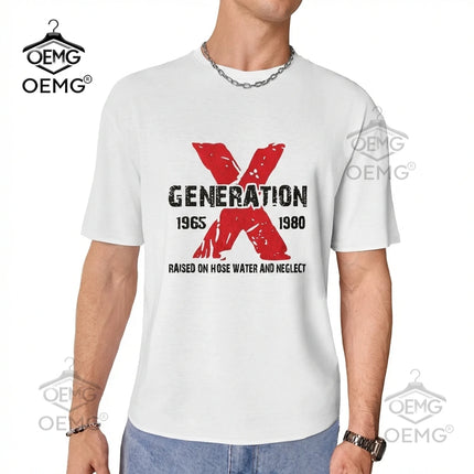 Men's 100% Cotton T-Shirt Premium Comfort Large Sizes Available Featuring  Generation X Print for Casual Wear and Daily Style