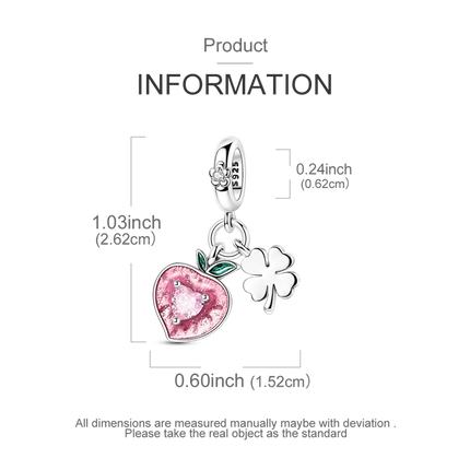 2026 Romantic Pink Color Charms Bead 925 Sterling Silver CZ Zircon Love Heart Pendants Fit Original Bracelet DIY Jewelry Gift