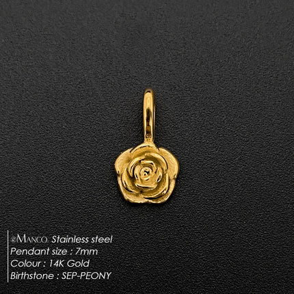 eManco Gold Color Stainless Steel Diverse Flower Charms Natural Style for DIY Jewelry  Everyday Use Factory Direct Sales