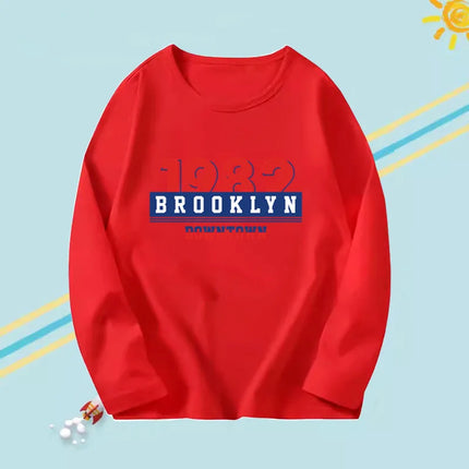 2024 Fashion T shirt Kids New York City Graphic T shirt Harajuku Kawaii Boy Girl Long Sleeve Tops Tees