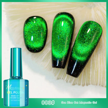 Semi Permanent Lacquer Hybrid Varnish Galaxy Crystal Cat Eye Gel Manicure DIY with Glitter Effect