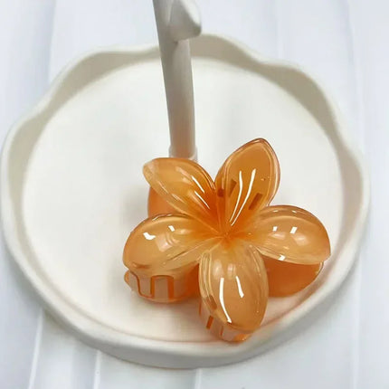 Hawaiian Gradient Hair Clips Flower Hair Claws Big Size Fashion Head Wear Hairpin for Women Girls Crab Barrette Hair Accessories