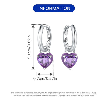 Hot Sale Original 925 Sterling Silver Zircon Pink Paw Print Earrings Heart Flower Leaf Design Women Party Jewelry Gift Ear Loops