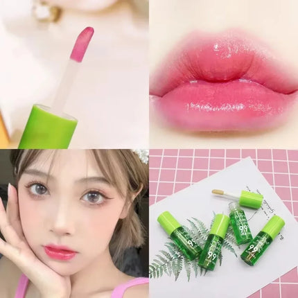 Aloe Vera Color-Changing Lipstick Long-Lasting Moisturizing Temperature-Activated Lip Balm Fade-Resistant Nourishing Lip Care Set