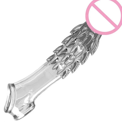 Penis Sleeve Extensions Men's Condoms Enlargement Delay Vibrators Crystal Penis Cock Ring Vibrating Penis Cover Sex Toys For Men