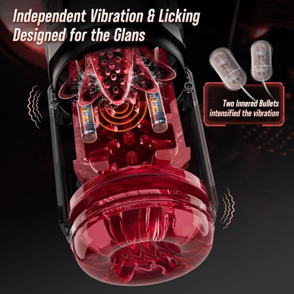APP LED Automatic Male Masturbator Cup 7 Sucking Rotating Licking Thusting Modes Pocket Pussy Stroker Blowjob Sex Toys For Men