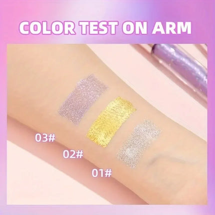 Waterproof Diamond Shine Volume Curl Mascara - Glitter Snow Effect, Smudge-proof Eye Makeup for All Skin Types Women's Cosmetics