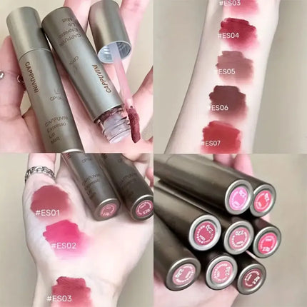Matte lipstick lip gloss nude brown waterproof lip gloss long lasting Light Coffee Brown Lip Lacquer Matte Cinnamon Milk Tea Nud