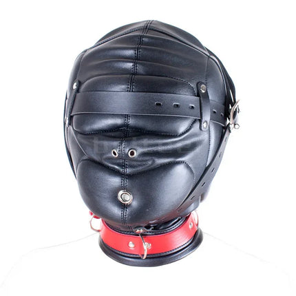 Leather Sexy Mask BDSM Adjustable Strap Character Party with Fake Penile Full Package Binding Couple Game Mask Flirting Hat 18+