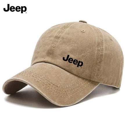 Jeep men's washed retro fabric baseball cap multifunctional men's and women's outdoor sun hat summer fashion sports duckbill cap