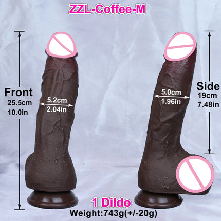 4 Sizes Realistic Soft Big Dildo Double Silicone Thick Huge Penis Woman Man Anal Sex Toy Gay Masturbation Suction Cup Dick