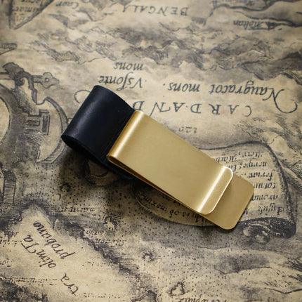 Metal Leather Pen holder Brass and Stainless steel Pencil clip for Genuine Leather notebook Journal diary
