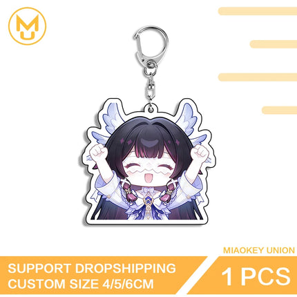 Genshin Impact Kawaii Columbina Double Sided Acrylic Keyring High Quality Decorative Decorative Key Ring For Bags And Keys