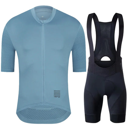 YKYWBIKE Men's Cycling Jersey Set Cycling Bib Shorts Classic MTB Kit Breathable Bike Clothes Bicycle Maillot Cycling Clothing