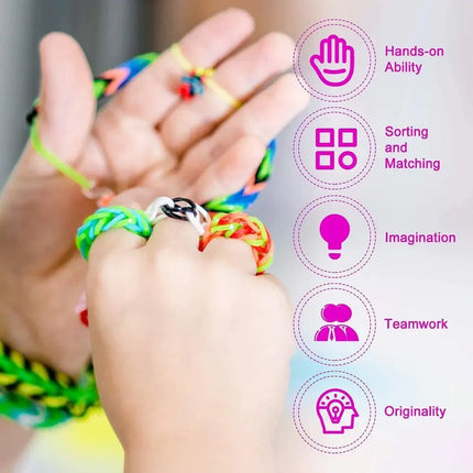 Loom Rubber Band Refill Kit In 31 Colors,Weaving Bracelet Making Kit for Kids Weaving DIY Crafting Gift Loom Bands Craft