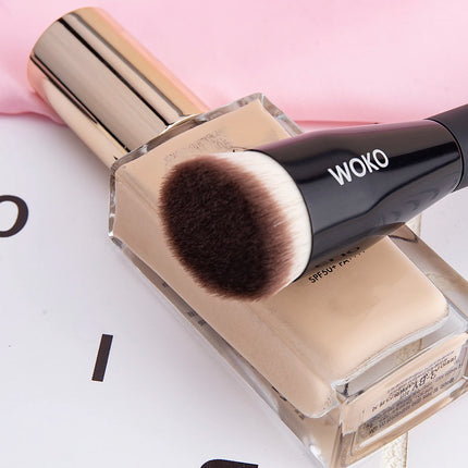 Flat Top Foundation Makeup Brushes Flat Angled Synthetic Hair Face Contour Foundation Liquid Cream Bronzer Buffing Makeup Tool