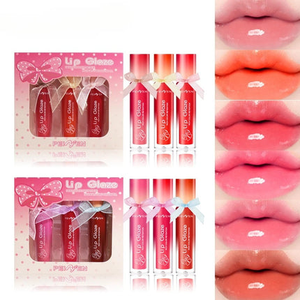 Mirror Lip Color Set, Moisturizing Lip Gloss Gift Box, A Cute Gift for Others