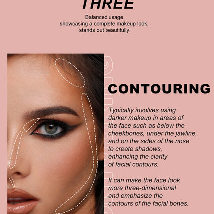 6-colour cushion cotton blush, skin-friendly highlighter that is not irritating, blends naturally without clumping.