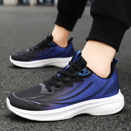 Men's Running Shoes Breathable Mesh Comfortable Sports Sneakers Soft Bottom Non-Slip Lightweight Footwear for Running