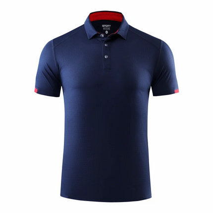 Quick-drying Short-sleeved POLO Shirt For Outdoor Sports and Fitness Breathable and Cool Mesh Lapel Top