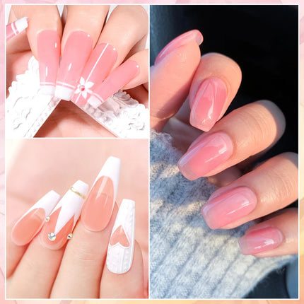 8ml Jelly Milky White Gel Nail Polish Translucent Pure Color UV Gel Polish Semi Permanent Soak Off Varnish Manicure Nail Art DIY