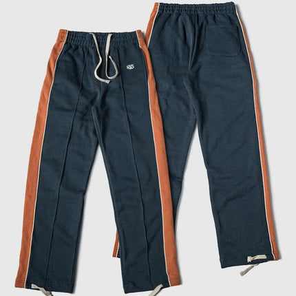Non Stock 80s Old School Style Two-Tone Sweatpants Mens Cotton Jogging Trousers