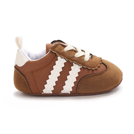 Fashion color blocking casual shoes Baby First Walkers 0-18M newborn children's canvas sports shoes soft soled baby shoes
