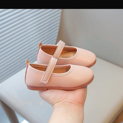 Girls Simple Leather Flat Shoes Fashion Princess Sweet Kids Flats Children Mary Janes for Wedding Party Classic Style Elegant