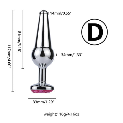 1PCS， Anal Sex Toys Small Crystal Cat Face Kitty Jewel Anal Butt Plug Prostate Massager Anal G-Spot Stimulation