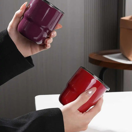 304 Stainless Steel Vacuum Tumbler, Portable Travel Mug for Hot & Cold Beverages - 255ml Travel, Coffee, Party Cup in 16 Colors