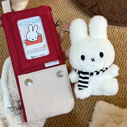 Kawaii Miffy Cute Plush Pendant Cartoon Rabbit Winter Series Snowman Versatile Backpack Decoration Key Chain Girl Festival Gift