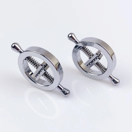 BDSM 1 Pair Metal Nipple Clamps Adjustable Breast Spring Clamps Bondage Sex Slaves Nipple clips Adult Sex Toys For Woman