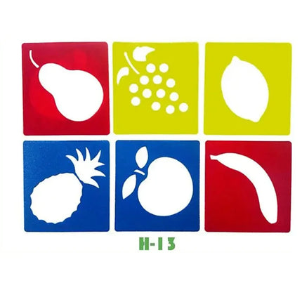 6PCS/Set Drawing Stencils for Kids Washable Reusable  Learning Themed Primary Shape Template for Kid Toddlers Preschool TMZ