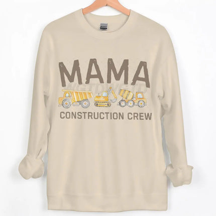 Dad/Mom Construction Crew Graphic Sweatshirts Women Men Fashion Casual Pullover Papa Mama Cartoon Excavator Y2K Sudadera