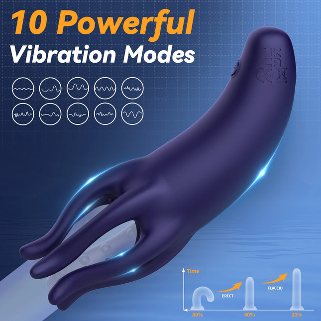Glans Trainer for Men, Powerful Vibrating Penis G-Spot Masturbator, Soft Fingertip, Prolong Endurance, Massage Vibrator, Erotic Toys