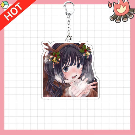 Anime Kaoru Hana wa Rin to Saku The Fragrant Flower Blooms with Dignity Waguri Kaoruko Cosplay Keychain Keyring Accessories Gift