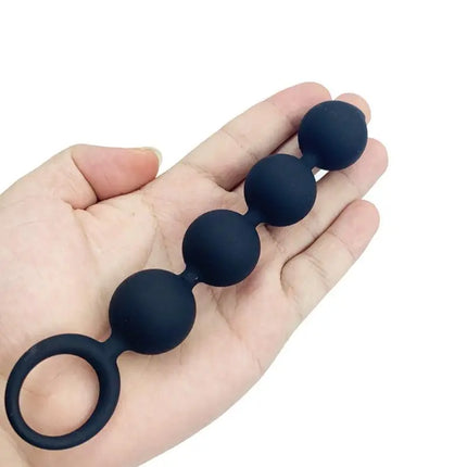 New Silicone Big Anal Plug 4 Beads Anal Bead Anus Masturbation Butt Plug Flirt Adult Sex Toy Prostate Massage For Men Women 18+