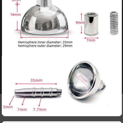 Stainless Steel Penis Plug for Chastity Cage Penis Abstinence Detachable Urethra Dilator Catheter Negative Cb Lock Sissy Sex Toy