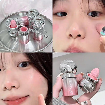 Velvet Liquid Blush Matte Sponge Head Blusher Natural Lasting Brighten facial Contour Blush Tint Makeup