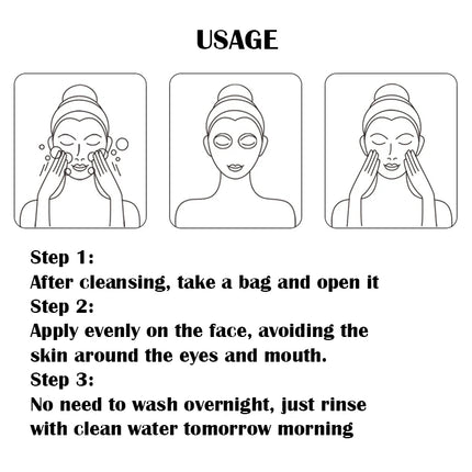 20pcs BIOAQUA Collagen Sleeping Facial Masks Moisturizing Anti-Wrinkle Whitening Anti-aging No-Wash Sleep Face Mask