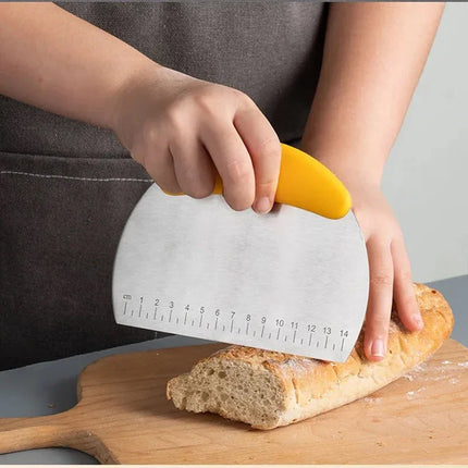 Flour Cutter Stainless steel Bake Scraper Cream Cake Dough Knife Scraper Household Kitchen Baking Tool Large Cutting Knife