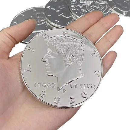 1pc Jumbo Half Dollar Plastic 7.3cm Stage Magic Coin Magic Trick Coin Penetrate Illusion Magia Magician Prop Accessory Copy Coin