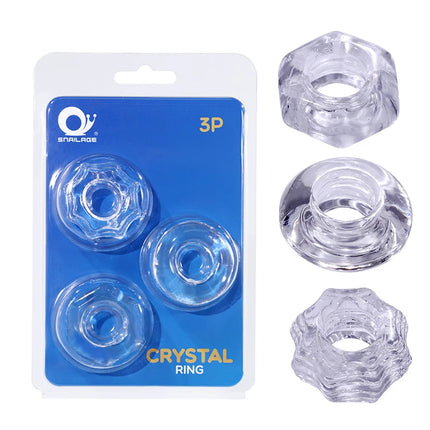 3 Pcs TPE Male Penis Cock Ring Adult Men Ejaculation Delay Cock Rubber Rings Penis Enlargement Sex Toys For Male Sex Ring Toys