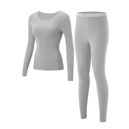 SUJIIN Women's Thermal Underwear Set Winter Round Neck Thermals Tops Ladies Long Johns Anti-Static Two Pieces Woman Sets WC050