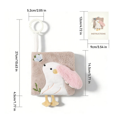 Soft Baby Sensory Toy Cloth Book Tissue Box Security Blanket Plush Cube Crinkle Sounds Mirror Fine Motor Skills 9 Styles Toys