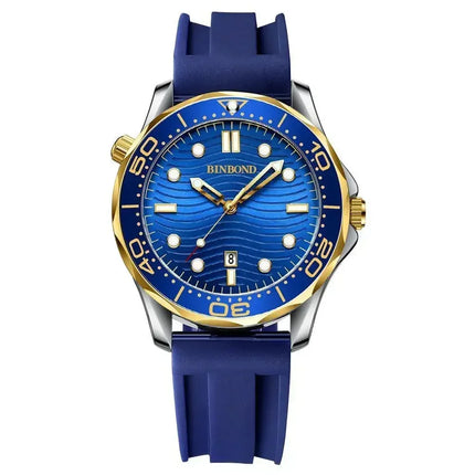 BINBOND Fashion Business Ultra-thin Seahorse Series Men's Quartz Watches Waterproof Luminous Sport Multifunction Men's Wristwatch