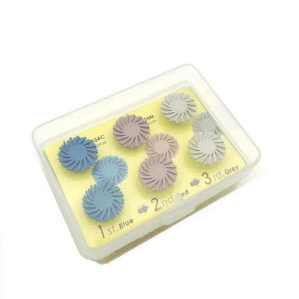 Dental Diamond Resin Polishing Disc Kit with Flex Spiral Brush Bur for Teeth Cleaning and Restoration Finishing