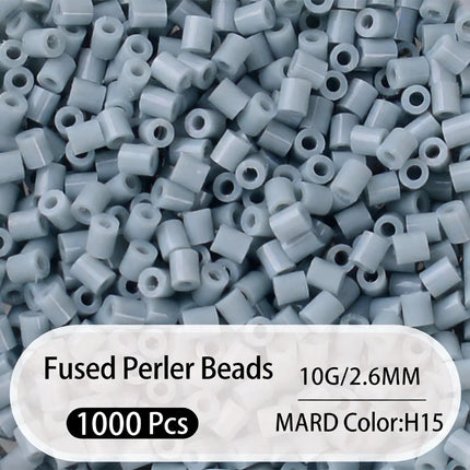 2.6mm Bulk Black&White Color Series Perler Beads Refill Pack 1000pcs Fusible DIY Art Craft Fuse Beads for Mosaic Puzzle