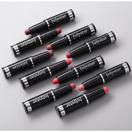 Julystar Nude Brown Matte Lipstick Pen Waterproof Lasting Non-Stick Cup Velvet Fruit Lipstick Lip Tint Pencil Makeup Lip Stain